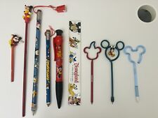 Vintage Mixed Lot (9) DISNEY Mickey Mouse Pens, Pencils And 1 Clear Ruler picture