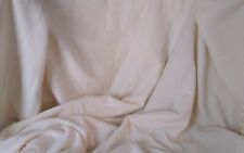 Blanket Vintage Ivory Made in USA Blanket Satin Trim Acrylic 79
