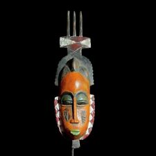 African Mask Tribal Mask Guro Mask vintage African Art Baule Antique-9780 picture