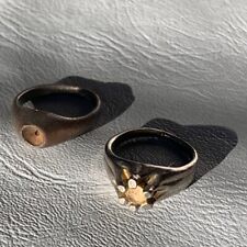 LOT OF 2 ANCIENT ROMAN TO ANTIQUE BRONZE RINGS 200-1900 AD picture