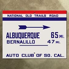 ACSC National Old Trails Road highway sign route 66 Albuquerque New Mexico 24x18 picture