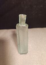 Antique Genuine Essence Medicine Bottle - Aqua Color - Rolled Lip 1850's picture