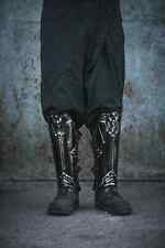 Medieva LARP Armor Legs Protection - Blackened Dwarf Style Greaves - Armor picture
