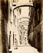 Italy, San Remo Vintage Albumen Print Albumin Print 21x27 Circa 1870  picture
