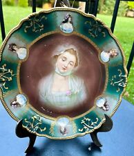 Antique Blenheim China Germany Porcelain Portrait Wall Plate Victorian Maiden picture