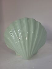 Vintage 70's Hyalyn Teal Green Shell Vase Planter  picture