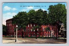 Galesburg IL-Illinois, St Mary's Hospital, c1956 Antique Vintage Postcard picture