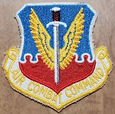 USAF AIR FORCE: AIR COMBAT COMMAND COLOR DRESS PATCH VINTAGE ORIG h&l MILITARY picture
