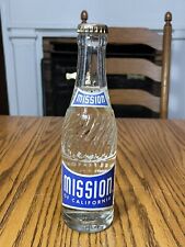 VINTAGE FULL 7oz MISSION BEVERAGES California CREME SODA ACL  BOTTLE DONORA PA picture