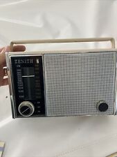 Zenith Royal 820 Transistor Radio AM/FM 1960's Portable Vtg White Tested Works picture