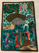 South American/Mexican Folk Art Embroidered Tapestry Wall Hanging 36