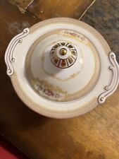 Beautiful Vintage Kongo China STS Japan Hand Painted Floral Sugar Bowl with Lid picture