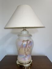 VINTAGE LUSTRE GLASS LAMP NOVELTY CRYSTAL CORP CHERRY BLOSSOM COPYRIGHT 1983 picture
