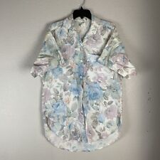 Vintage Floral Button Up Shirt Size Medium picture