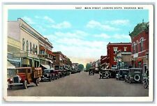 c1940s Main Street Looking South Shops Car Sheridan Wyoming WY Unposted Postcard picture