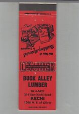 Matchbook Cover Buck Alley Lumber Kechi picture