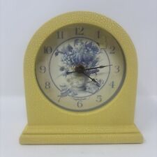 Marjolein Bastin Clock with Yellow & Blue Tea Cup & Flowers picture