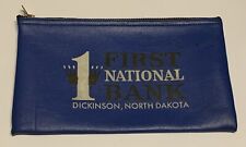 Vtg First National Bank Vinyl Bank Deposit Bag Banking Dickinson North Dakota ND picture