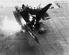 Curtiss SB2C-4E Helldiver crash landing USS Shangri-La 8