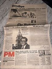Philadelphia The Bulletin Newspaper Last Edition January 29, 1982 Full Paper picture
