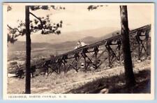 RPPC SKIMOBILE NORTH CONWAY NEW HAMPSHIRE*NH*1940's-1950's GOING UP THE MOUNTAIN picture