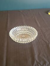 Vintage Clear Cut Glass Crystal Round Dish, Ashtray 5 1/2