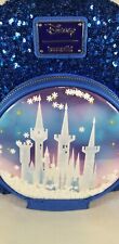 Loungefly Disney CINDERELLA CASTLE Snow Globe Backpack Confetti Sequins Bag picture