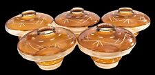 VTG Crystal Cut Glass~1 Shade(s)~Oil Lamp Font~Pendant~Torchere~Amber~Clear~Cros picture