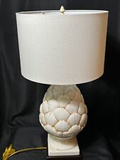 Vintage Ceramic Large Artichoke Table Lamp - Unique Home Cottage Decor Lighting picture