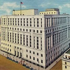 Postcard MI Detroit U.S. New Post Office Building Teich Linen 1934 picture