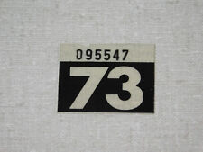 1973 Alaska passenger car license plate sticker picture