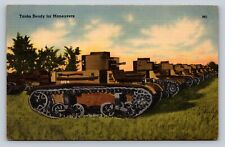USA Tanks Ready For Maneuvers Military Series VINTAGE Postcard picture