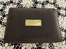 Halston Z-14 Vintage Brown Leather & Suede Collector Jewelry Box Handsome Man picture