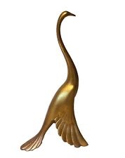 Anthony Freeman McFarlin Pottery Gold Leaf Crane Figurine Vintage 1970's picture