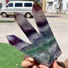 2.05LB Natural colour Fluorite Crystal obelisk crystal wand healing picture