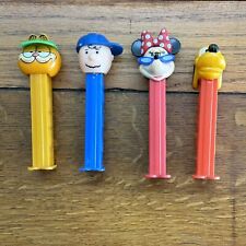 VTG LOT 4 Pcs Walt Disney Garfield Peanuts Pez Toy Candy Collectible Dispensers picture