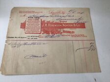 J.M. Robinson, Norton & Co. Louisville, Ky. 1904 Invoice Importers & Jobbers picture