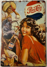 Pepsi-Cola Vintage Novelty Metal Sign 12