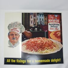 VERY RARE Vintage Print Ad 19x21 Vellum 1961 Chef Boy-ar-dee Spaghetti Dinner  picture