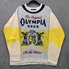 ORIGINAL OLYMPIA BEER SWEATER Mens XXL 2XL Big Double Design Long Sleeve Crew picture