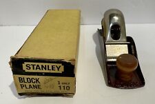 EXCEPTIONAL Vintage Stanley No 110 Block Plane Original Box picture