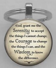 Serenity Prayer Keychain - Alcoholics Anonymous, AA, NA picture