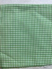 Vintage Cotton Fabric Gingham Check Light Green 1/8” Block 1 yard X 41 Inches picture