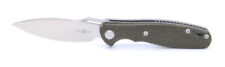 TwoSun TS162 D2 Micarta Pocket Knife Green Micarta Handle Plain Edge D2 Blade picture