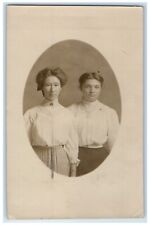 1908 Woman Studio Portrait Fairmont Minnesota MN RPPC Photo Antique Postcard picture