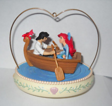 Hallmark Little Mermaid Kiss The Girl Musical Ornament Rotating Rowboat 2007 picture