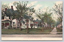 Postcard Coffeyville, Kansas, Ks, 1909, View On Elm Street A695 picture