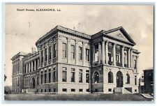 1910 Court House Building Exterior Scene Alexandria Louisiana LA Posted Postcard picture