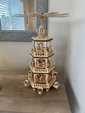 Muller Wood Pyramid Christmas Story 3 Tier Handmade Germany picture