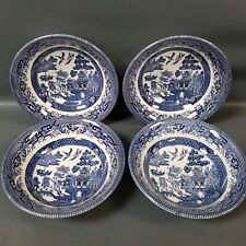 Set of 4 Vintage Churchill England Blue Willow Pattern 6